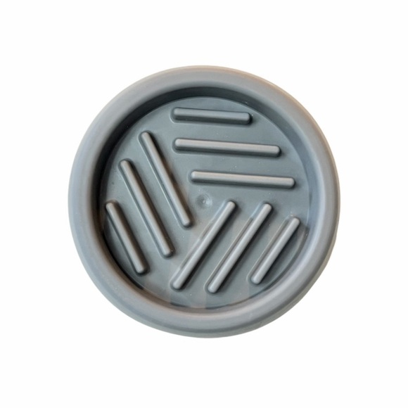 Gray Puzzle Slow-Feeder 6 fl oz Dog Bowl - Picture 2 of 4